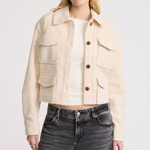 Express Boucle Four Pocket Cropped Jacket